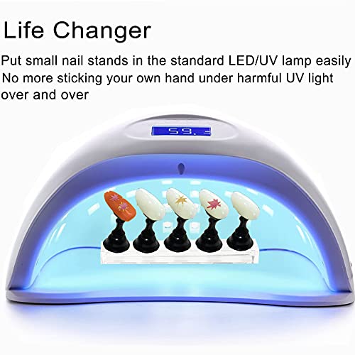 10Pcs Nail Stand For Press On, Fake Acrylic Nail Stand, Nail Display Practice Stands With Magnetic Base, Nail Tip Holders For Salon And Home Diy #TOP4
