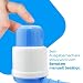 NK Universal Wasserspender - Manueller Dosierer für Flaschen, Fässer - Kompatibel mit Flaschen von 2,4,6,8,10 und 12L, mit Adapter von 3,8 und 4,8 cm - Weiß und Blau