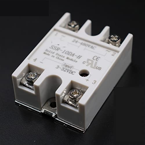 Relais à semi-conducteurs SSR-10DA-H MOBYAT 10A de 3-32V DC à 90-480V AC