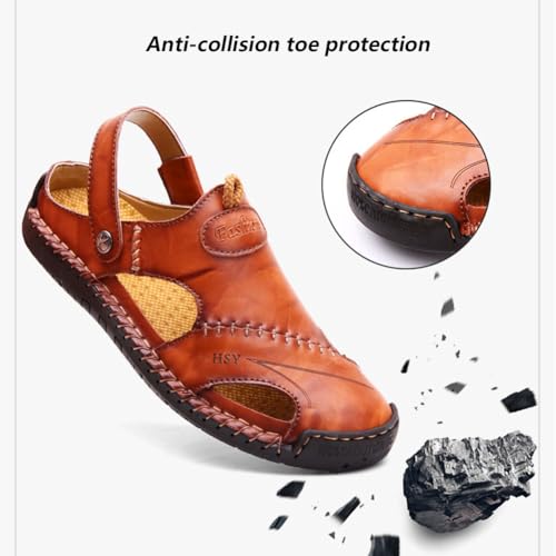 Podoback Orthopedic Leather Sandals, Lightweight Breathable Non-Slip Orthopedic Casual Leather Sandals for Men for Home and Outdoors - Summer Hiking, Beach, Fisherman3