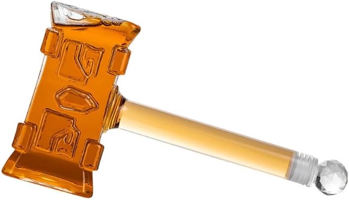 Whiskey Decanter for Men 400 مللي مطرقة على شكل مدفق نبيذ أحمر مهوية بار اكسسوارات الشمبانيا براندي الفودكا نظارات الدورق زجاجة لعائلة الحانة Liquor Gift Set