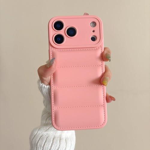 Protection antichoc iPhone 12 Pro Max rose style doudoune d'hiver