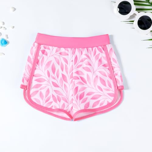 Image of Toddler Girls Long Sleeve Swimsuits Girl Swimwear Little Girls Swimsuits 2 Pieces Toddler Rash Guard Swimsuit Print