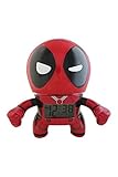 BulbBotz Marvel Deadpool Kids Light Up Alarm Clock | red/black | plastic | 7.5 inches tall | LCD display | boy girl | official