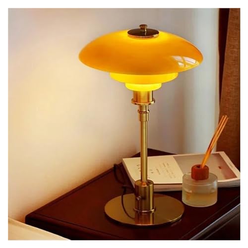 Vintage Glass LED Table Lamp Elegant Decorative Light for Bedroom Living Room Study Stylish Illumination Fixture for Home Décor and Ambiance