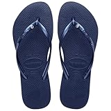 Havaianas Women's Slim Crystal SW II Flip Flops - Swarovski Crystal Embellishment - Navy Blue, 11/12W - 9/10M