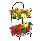 Multifonctionnalité : La conception à double couche du panier de stockage offre plus d'espace de stockage, qui peut être utilisé pour stocker des fruits, des légumes, des snacks ou d'autres ustensiles de cuisine.