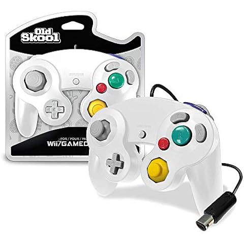 Old Skool Controller Compatible with Gamecube/Wii - White Cover