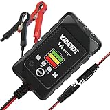 YILEIDE 1A Smart Battery Charger for 6V/12V Lead-Acid & 12V Lithium Batteries- Trickle Charger & Desulfator for car Motorcycle Lawn Mower Boat Motorcycle Snowmobile