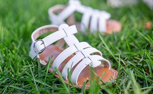 Image of Kolan Toddler Girl Sandals Open Toe Flat Princess Dress Shoes Little Kids