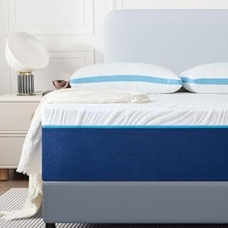 Hiimgo Matelas 140x190x16cm, Matelas en Mousse à Mémoire de Forme, Fermeté Moyenne,7 Zones de Confort, Soutien Parfait, Réversible à Deux Faces Utilisables