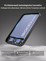 kstime Magnetische powerbank, 5000 mAh, 8 mm, ultradünnes Titan-Design, PD20W, kabelloses tragbares Ladegerät mit USB-C-Eingang und Ausgang, kompatibel mit iPhone 17/16/15/14/13/12 Serie Grau – Ansicht 4