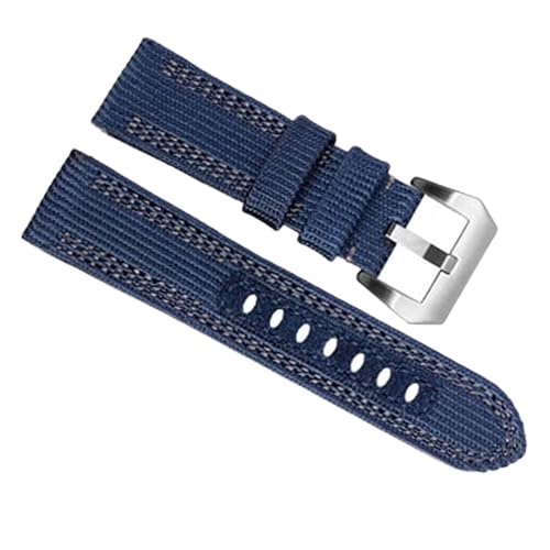 Bracelet montre cuir toile 24mm anti-transpiration pour boîtier type PAM00441