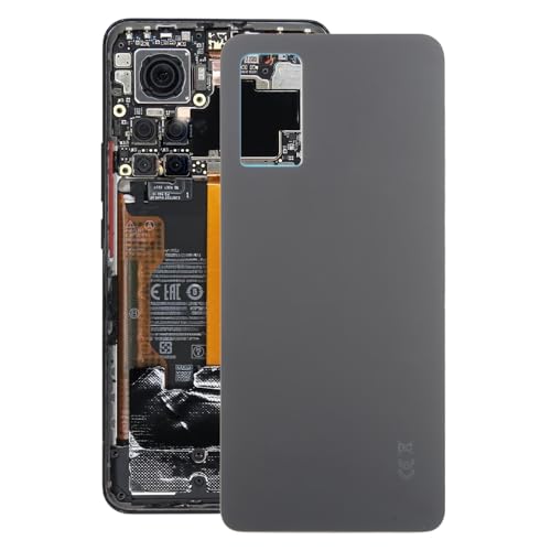 HUOLUNGJIN Tylna pokrywa baterii, kompatybilna z Xiaomi Redmi Note 12 Pro 4G, obudowa tylna pokrywa drzwi, zestaw naprawczy do Redmi Note 12 Pro 4G (czarna)