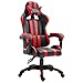 vidaXL Sedia da Gaming Regolabile Ergonomica Imbottita di Lusso Schienale Alto Braccioli Regolabili Poltrona Racing Ufficio Seggiola Rosso in PU