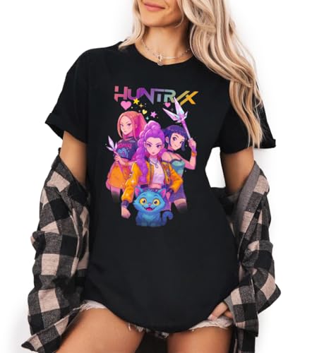 Demon Tiger Cat T-Shirt, Demon Pop Hunters Movie T-Shirt, Korean Pop Music Idol Inspired Shirt, Korean Fantasy Animation Film Graphic Tee (Design 4)