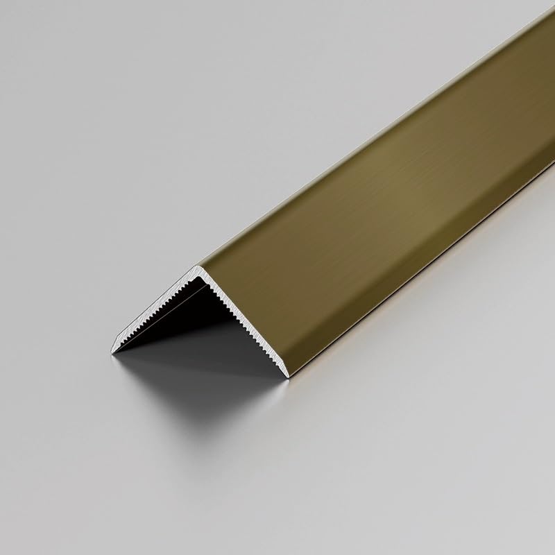 L-Shape Corner Strip, Aluminium Threshold Strips, Floor Transition Strips, Corner Guards, Flooring Edge Trim Joining - 100cm(3pcs)(Matte Champagne,2.5 * 2.5cm) โ image 1
