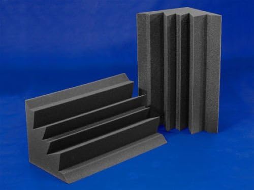 Acoustic Foam Corner Bass Absorbers 12x12x24 1 Set of 2 Halfs