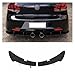 Rear Bumper Compatible for VW Golf 6 MK6 GTI R R20 2009-2013 Rear Bumper Diffuser Flag Spoiler Splitter Gloss Black Bodykits(MK6 R20)