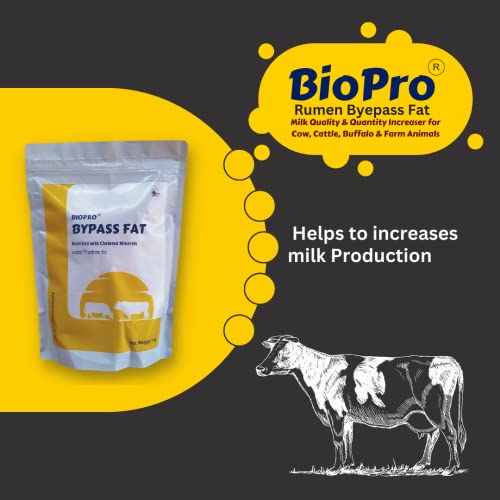 Image of Bio Pro Bypass Fat For Cow, Cattle, Buffalo & Farm Animals,Increase Milk Production Powder For All Life Stages(1Kg)
