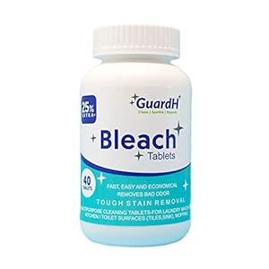 Bleach Tablets – 40 count. Bleach for laundry and multipurpose cleaning. Liquid bleach Alternative. Used for kitchen surfaces, bathroom tiles and toilet bowl cleaning.