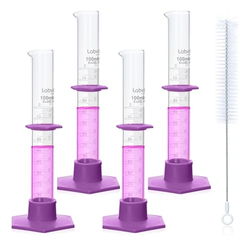 Cylindres de mesure en verre pour TP chimie et cosmétique maison 100 ml Classe B