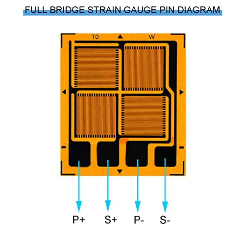 Youmile 2 Stück Dehnungsmessstreifen BF350-3EB BF350 350 Ohm Vollbrücken-DMS-Folien-DMS-Hochpräzisions-Drucksensor