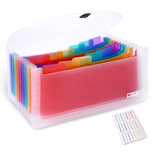 13 Pockets A6 Receipt Organizer Coupon Organizer, Expandable Accordion