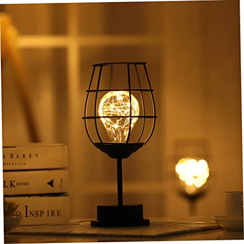 Snner 1Pc LED Bureaulamp Wijnfles Tafellamp Ijzer Wijn Flessen Decoratie Lamp Industriële Metalen Smeedijzeren Lamp… - Afbeelding 6