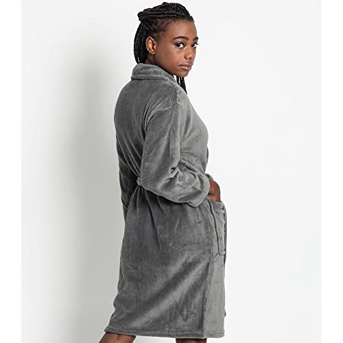 Roupão Unissex de Plush Corttex Cinza M