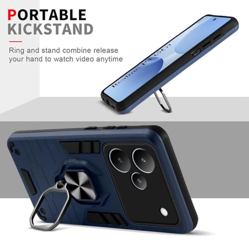 Image of Jkobi Hybrid Armor Back Cover Case for Realme P4 (Shockproof Dual Layer Polycarbonate |Ring Holder Kickstand)