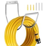 Yoniccal Garden Hose Holder Water Hose Hanger Wall Mounted,304Stainless Steel Solid Hose Hook Holds Up to 150Ft Garden Hose, Expandable Hose, Water Hose - Chrome