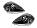 SPPC Projector Headlights Two Halo Black Assembly Set For Mitsubishi Eclipse - (Pair) Driver Left and Passenger Right Side Replacement Headlamp