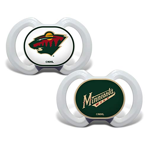BabyFanatic Pacifier 2-Pack - NHL Minnesota Wild - Officially Licensed League Gear