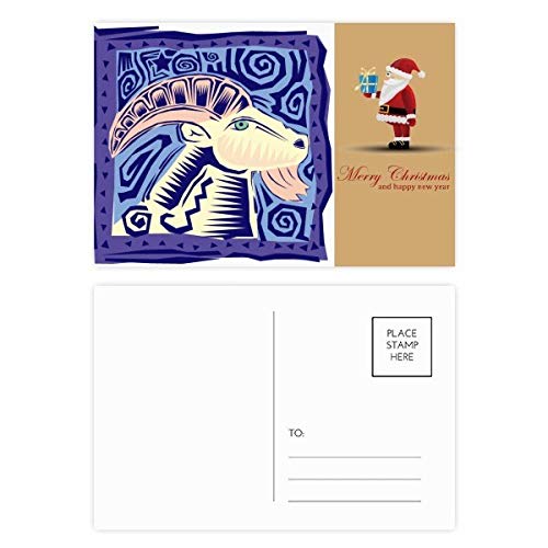 Cartes postales Bélier culture mexicaine gravure Père Noël lot 20 correspondance correspondance