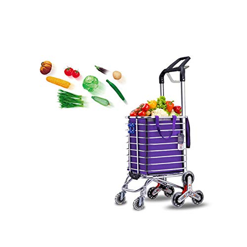 MINGDIAN 25L Carritos de Compras Plegables y livianos Carritos de Mano Resistentes Bolsa de Compras Impermeable Subir escaleras fácilmente Cover