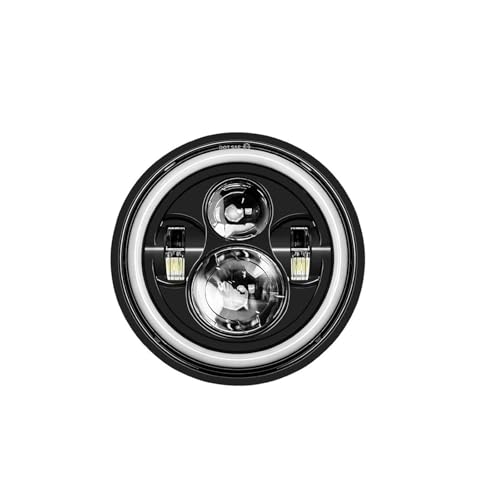 Feu de jour auxiliaire et optique de rechange LED jaune blanc 7 pouces pour moto