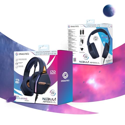 Auriculares estéreo Nebula Abyss Blue con micrófono ajustable para PC y Mac 5
