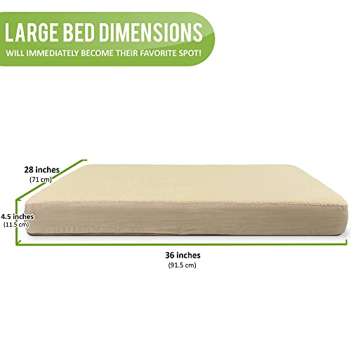 Universal Replacement Washable Large Dog Bed Cover - 36 X 28 X 4 Inches - Compatible With Many Orthopedic Memory Foam Dog Bed #TOP4