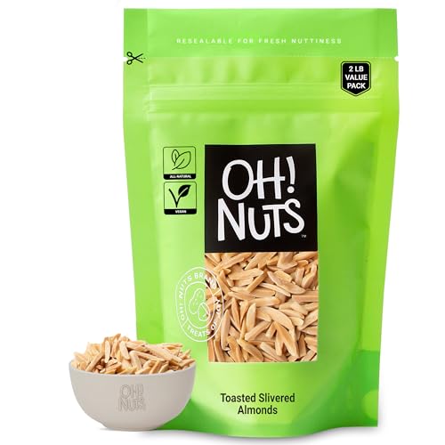 Oh! Nuts Almonds Toasted Slivered - Raw - 100% Natural