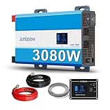 純正弦波インバーター 12V DCから100V 110V AC変換 リモートモニターコントローラー付き 5V 2.1A USBポート搭載 家庭用 RV トラック オフグリッド太陽光発電対応 (JP-LGE-3080-JJ)