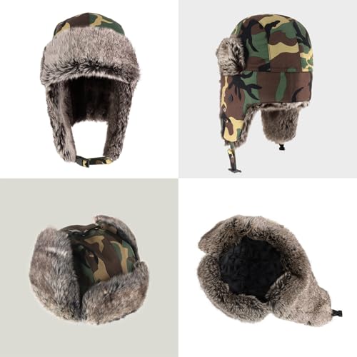 Image of Winter Trapper Ushanka Hat, Aviator Hat, Ear Flaps, Men Women