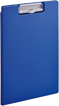 Lihit Lab F7740-8 Binder, Antibacterial, Clip File, A4, 50 Copy Paper, Multi Pockets, Blue