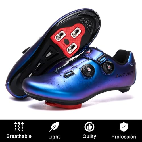 Image of Men's Cycling Shoes Women's MTB Cycling Shoes Compatible with Look SPD SPD-SL Delta Lock Pedal Riding Shoes Compatible with Peloton Shoes