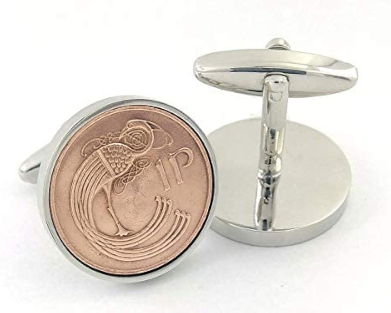 Amazon.co.jp: Worldcoincufflinks カフスボタン ロジウムメッキ 1976