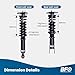 BFO Coilovers for Nissan 370Z RWD 2009+, for INFINITI G37 RWD 2009-2015, Height Adjustable Coilovers Suspension Kit, Preset Damping Shock Absorber Struts, Lowering Kit Black