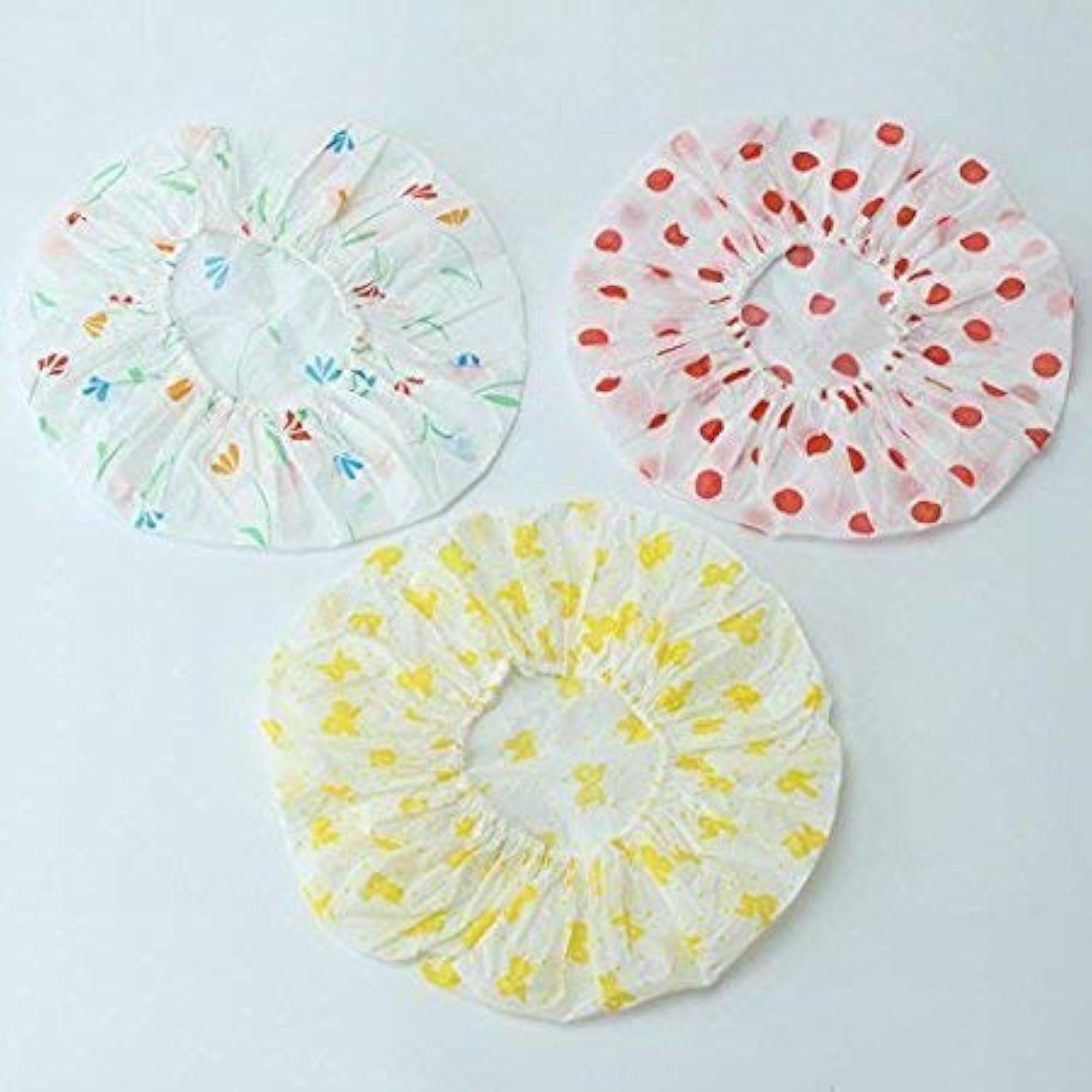 Waterproof EVA Plastic Shower Cap with Floral Design