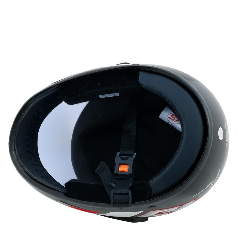 Image of Strong and Durable Stylish Matt Finish Full Face Scooty and Motorbike Helmet | Scratch Resistance and Silicone Glass Protection - RED