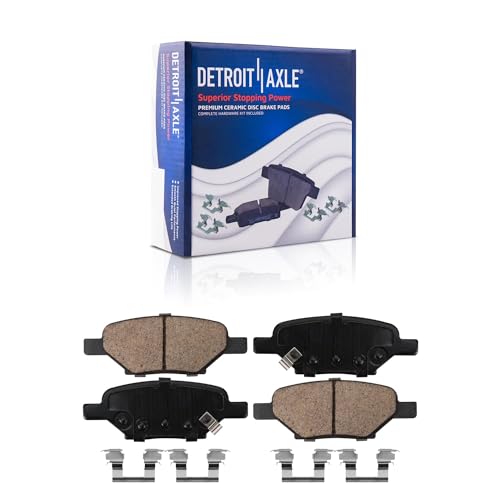 Image of Detroit Axle - 10pc Brake Rotors Brake Pads Kit for 2008 2009 2010 Chevrolet HHR [SS], Drilled & Slotted Brake Rotors Ceramic Brake Pads Brakes Cleaner & Fluid Replacement