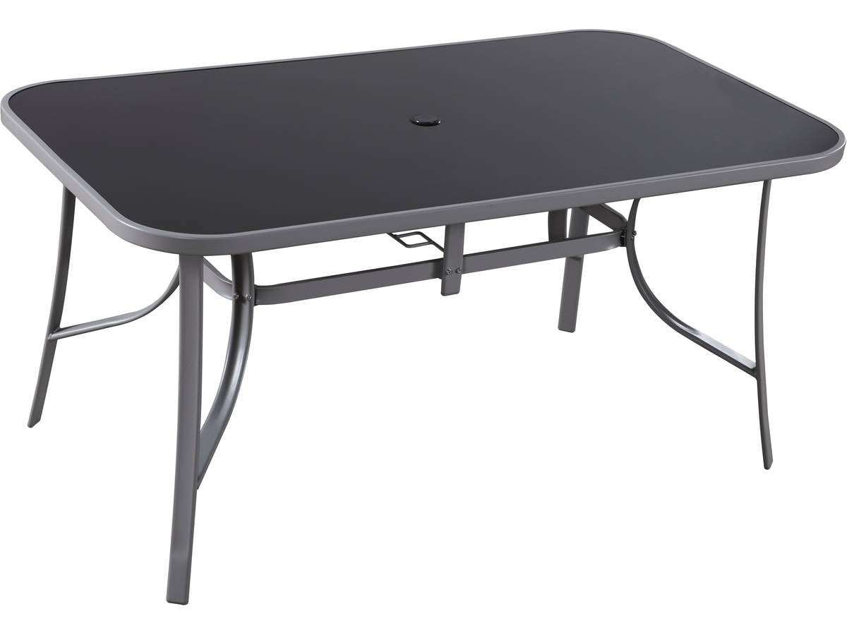 Habitat et Jardin Conjunto De Jardín Mesa + 6 sillas de Textileno Córdoba - Gris Oscuro